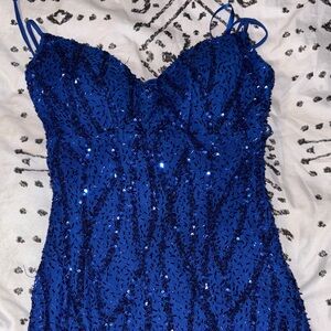 Royal Blue Sequin Dress